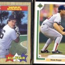 WADE BOGGS 1987 Topps AS #608 + 1991 Upper Deck #546.  RED SOX
