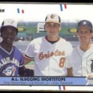 CAL RIPKEN 1988 Fleer #635 w/ T. FERNANDEZ + TRAMMELL.  ORIOLES