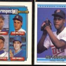 PAT MAHOMES 1992 Topps Prospects + 1992 Donruss Rated Rookie.  TWINS