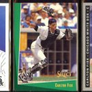 CARLTON FISK (3) Card Lot (1991 + 1993).  WHITE SOX