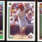 ERIC DAVIS (3) Card Lot (1989 + 1991).  REDS