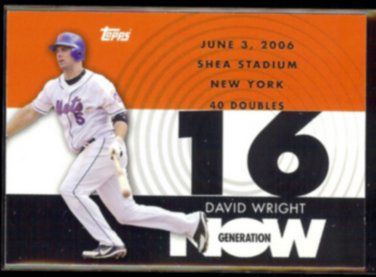 DAVID WRIGHT 2007 Topps Generation Now Insert #GN162.  METS