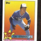 TONY FERNANDEZ 1989 Topps mini Super Star #10.  BLUE JAYS