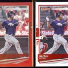 RAFAEL DEVERS 2020 Panini Donruss Red Foil Insert #164 w/ sister.  RED SOX