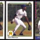 JOSE OFFERMAN (2) 1990 Upper Deck Star Rookie + 1993 UD SP.  DODGERS