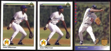 JOSE OFFERMAN (2) 1990 Upper Deck Star Rookie + 1993 UD SP.  DODGERS