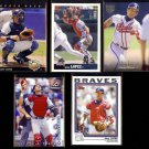 JAVY LOPEZ (5) Card Lot w/ Rookie + Insert (1993 - 2004).  BRAVES