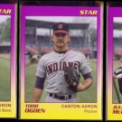 CANTON-AKRON INDIANS (3) Card 1989 The Star Co. Lot