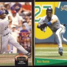 GREG VAUGHN 1992 Stadium Club #666 + 1993 Select #222.  BREWERS