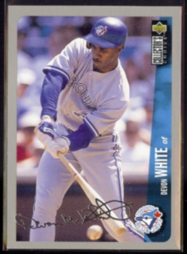 DEVON WHITE 1996 Upper Deck CC Silver Signature Insert #351.  JAYS
