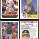 TERRY STEINBACH (4) Card Lot (1988, 1989 + 1993) w/ GOLD.  A's