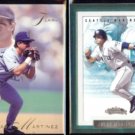 EDGAR MARTINEZ 1993 Leaf #273 + 2002 Fleer Showcase #80.  MARINERS