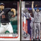 MAX SCHERZER 2019 Topps #6 + 2020 Topps #258.  NATS