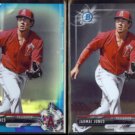 JAHMAI JONES 2017 Bowman Chrome RC #'d Insert 028/150 w/ sister.  ANGELS
