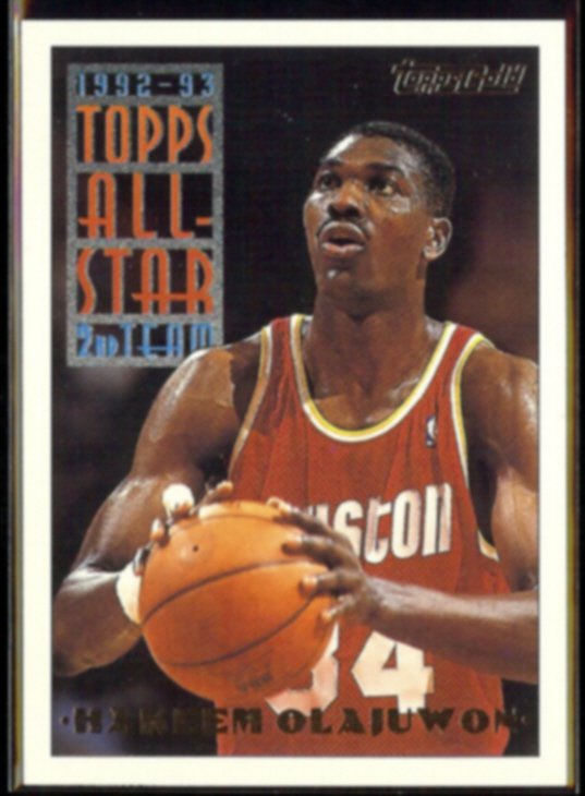 Hakeem Olajuwon 1993 Topps Gold All Star Insert 116 Rockets