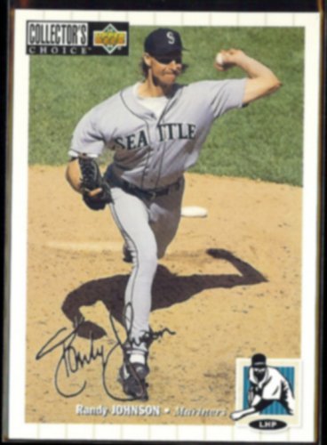 RANDY JOHNSON 1994 Upper Deck CC Silver Signature Insert #357.  MARINERS