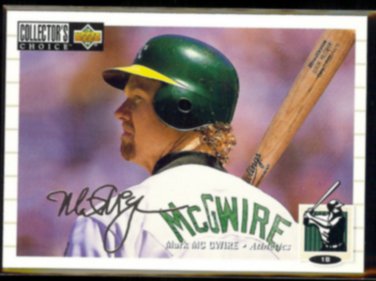 MARK McGWIRE 1994 Upper Deck CC Silver Signature Insert #525.  A's