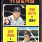 GENE LAMONT TIGERS ROOKIE STARS 1971 Topps #39.  DETROIT