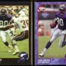 CRIS CARTER 1992 Edge #100 + 1993 Edge #125.  VIKINGS