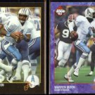 WARREN MOON 1992 Edge #56 + 1993 Edge #87.  OILERS