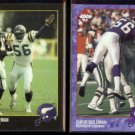 CHRIS DOLEMAN 1992 Edge #98 + 1993 Edge #128.  VIKINGS