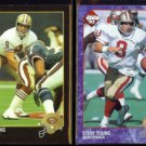 STEVE YOUNG 1992 Edge #152 + 1993 Edge #225.  49ers