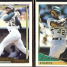 DAVE HENDERSON 1992 Topps GOLD Insert + 1994 Topps GOLD Insert.  A's