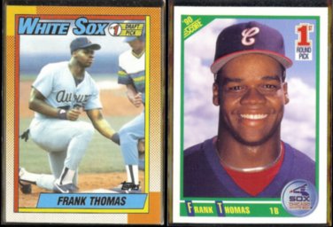 FRANK THOMAS 1990 Topps Draft #414 + 1990 Score Rookie #663.  WHITE SOX