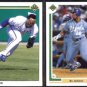 BO JACKSON 1990 Upper Deck #105 + 1991 UD #545.  ROYALS