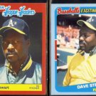 DAVE STEWART 1989 Fleer Leaders + 1989 Fleer Exciting Stars.  A's