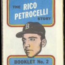 RICO PETROCELLI 1970 Topps Booklet #2.  RED SOX