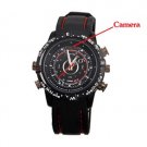USB Rechargeable Waterproof Wristwatch with 1.3MP Pinhole Spy Camera and 8GB Memory