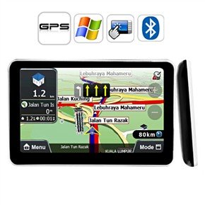 2GB Free Map 7" HD Portable Touch Screen Car GPS Navigator with Bluetooth AV-IN