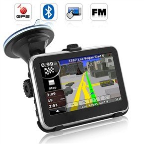 2GB Free Map 4.3" Portable Touch Screen Car GPS Navigator with Bluetooth AV-IN