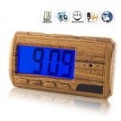 USB Rechargeable 2.0MP Pinhole Spy AV Camera Hidden in LCD Alarm Clock