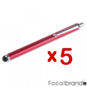5Pcs Stylus Touch Pen for  Ipad2 Iphone4 Ipod RED