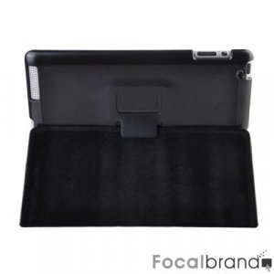 wake/sleep Smart Leather Case Cover for Ipad2 Black