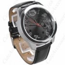 W5-Y371 Big Hello Kitty Style Round Quartz Wristwatch-Black