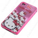 MHC-44786 Hello Kitty Theme Style Case + Screen Protector + Cloth for Apple iPhone 4G