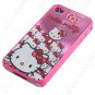 MHC-44786 Hello Kitty Theme Style Case + Screen Protector + Cloth for Apple iPhone 4G