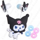 TDMHS25747 Kuromi 3.5mm Stereo Earphones with Remore & Mic & Clip & Ear Sleeves- FREE SHIPPING