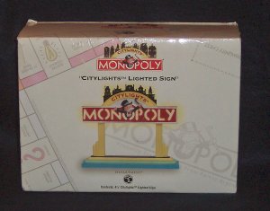 DEPT 56 MONOPOLY CITYLIGHTS LIGHTED SIGN IN BOX