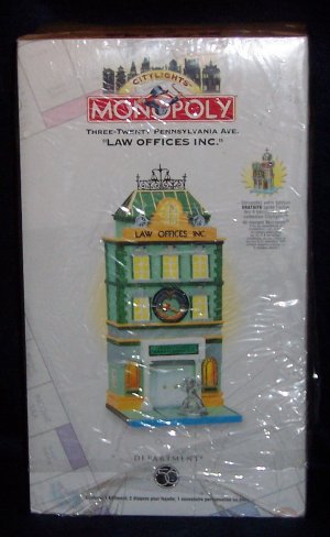 DEPT 56 MONOPOLY 23 PENNSYLVANIA AVE LAW OFFICES MIB