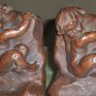 Armor Bronze "The Intruder" Bookends, S. Morani 1915