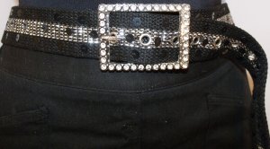 WOMEN RHINESTONE & SEQUINS BELT