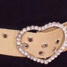 WOMEN RHINESTONE HEART BELT