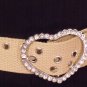 WOMEN RHINESTONE HEART BELT