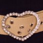 WOMEN RHINESTONE HEART BELT