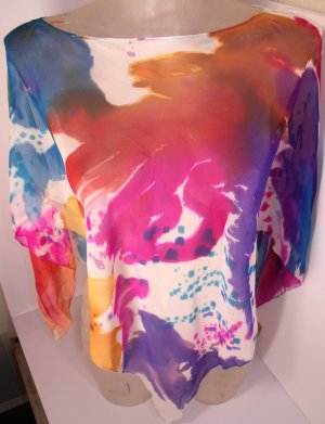 AURO WOMEN SILK PONCHO