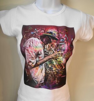 WOMEN MUSIC MAKER GRAPHIC-TEE (S) SLEEVE
